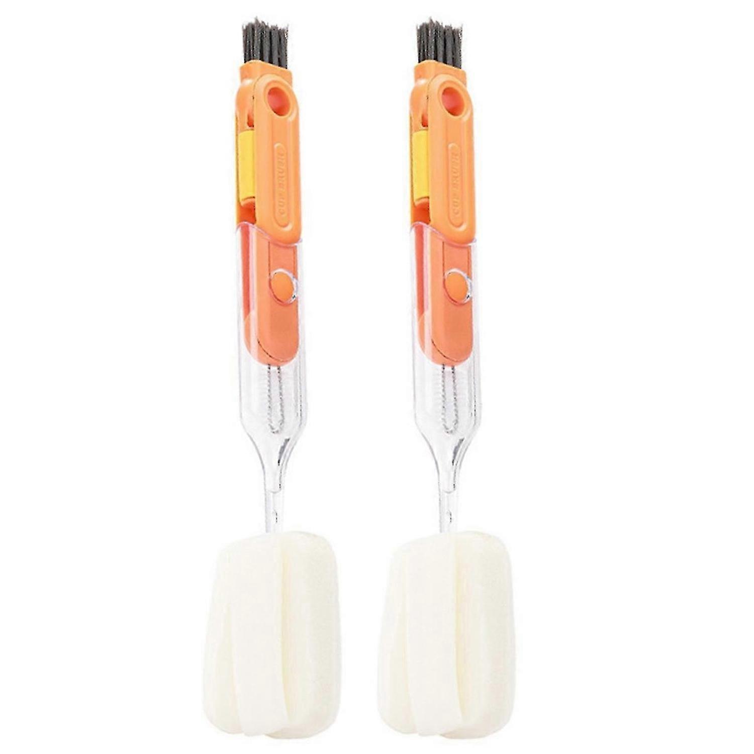 Use multi-function cup brush five-in-one sponge cup brush orange