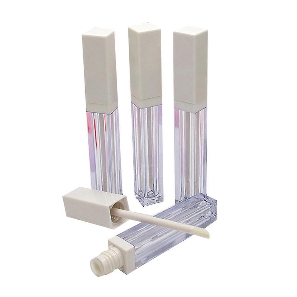 Clear Mini Lip Gloss Tube Empty Lipstick Container for Trip Portable Transparent 4Pcs