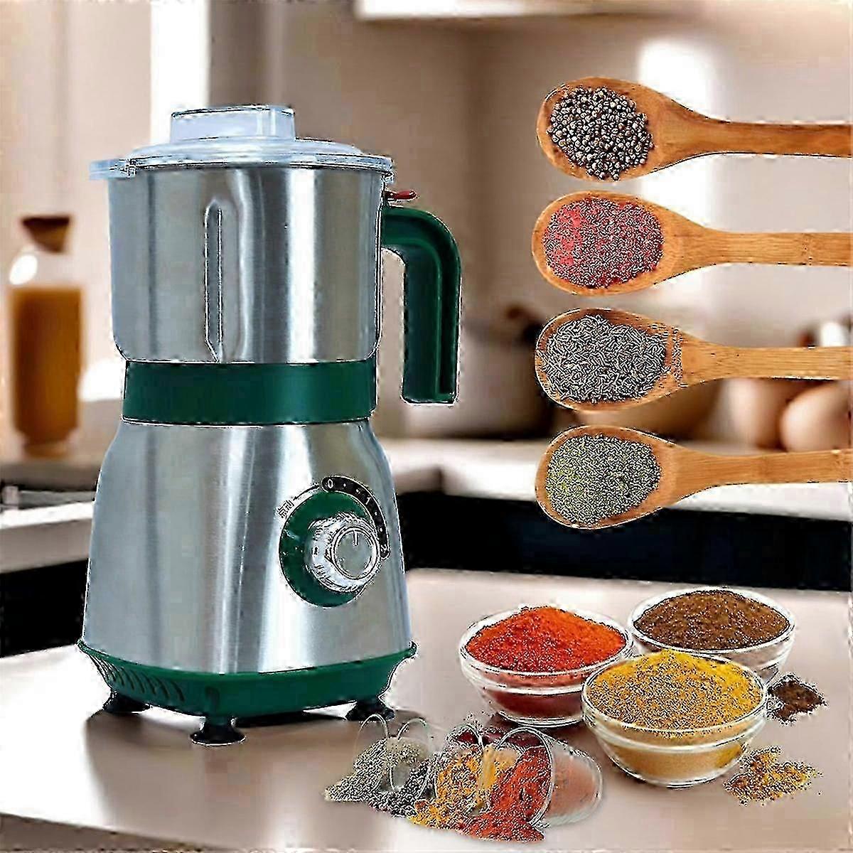 Electric Grinder for Coffee Beans and Grains - Compact Kitchen Mill