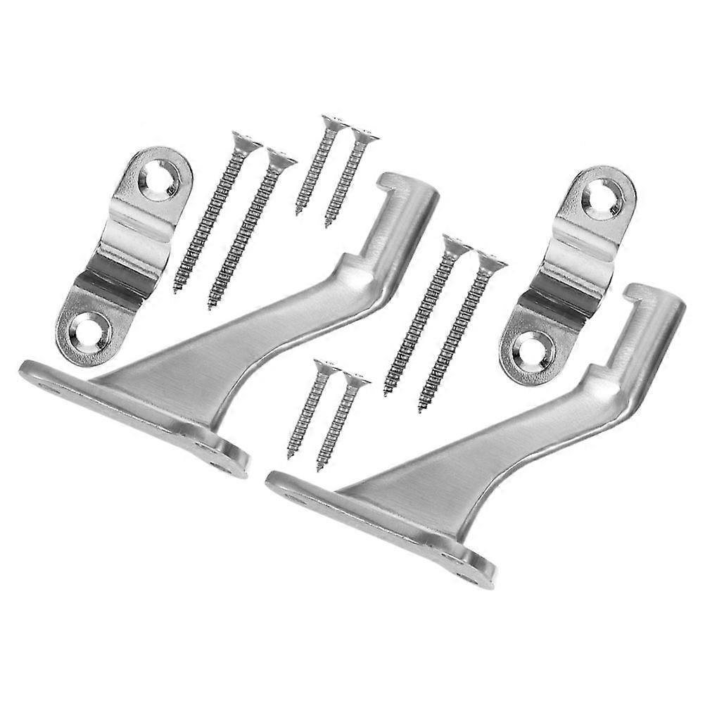 Handrail Stair Brackets 2 Sets Ideal For Stairs In Home Office Hotel Featuring Durable Structure For Security