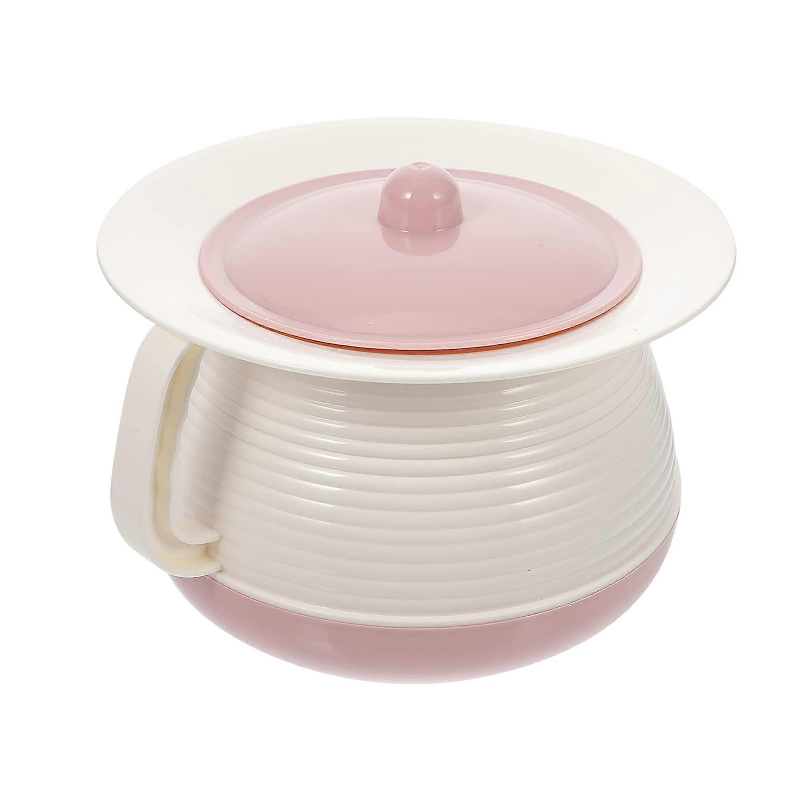Spittoon Lid Plastic Thickened With Handle Portable Urine Bucket Pink Home Chamber Pot Urine Pot
