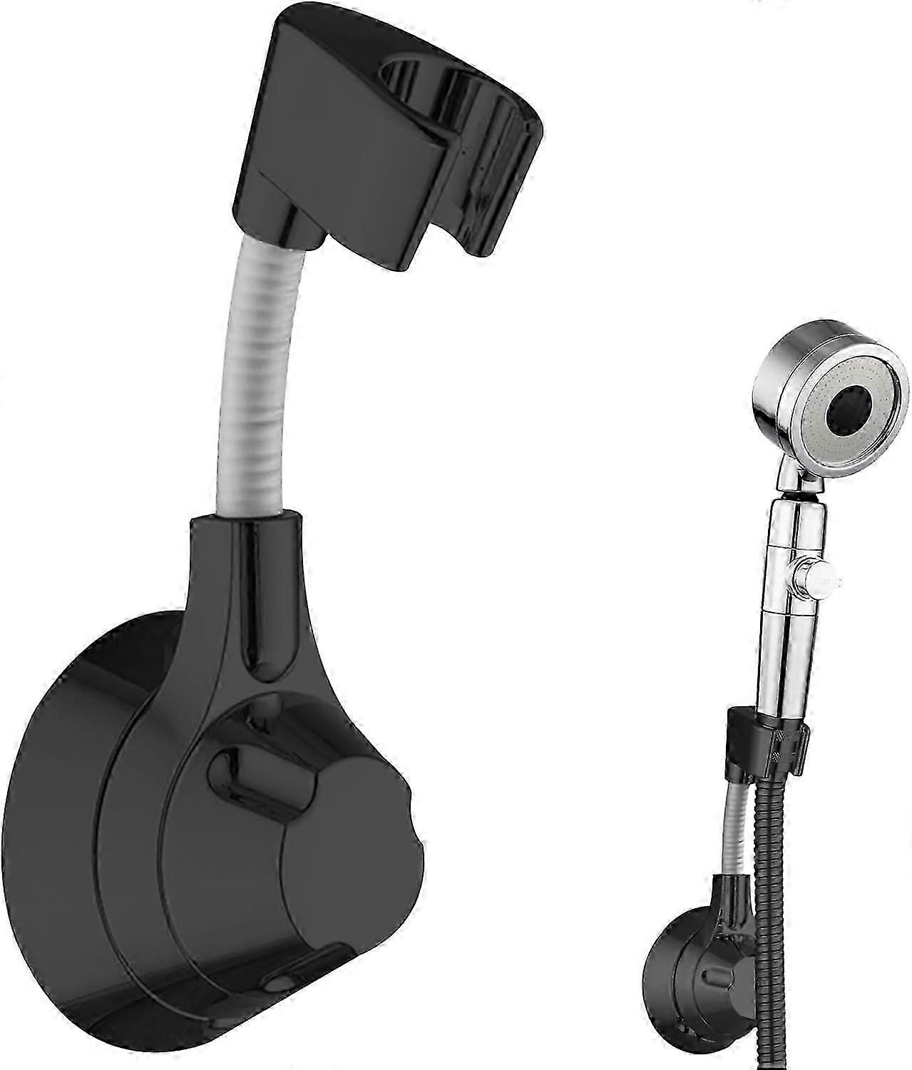 No-Drill Universal Shower Head Holder, 360-Degree Rotatable and Height Adjustable for Easy Installation