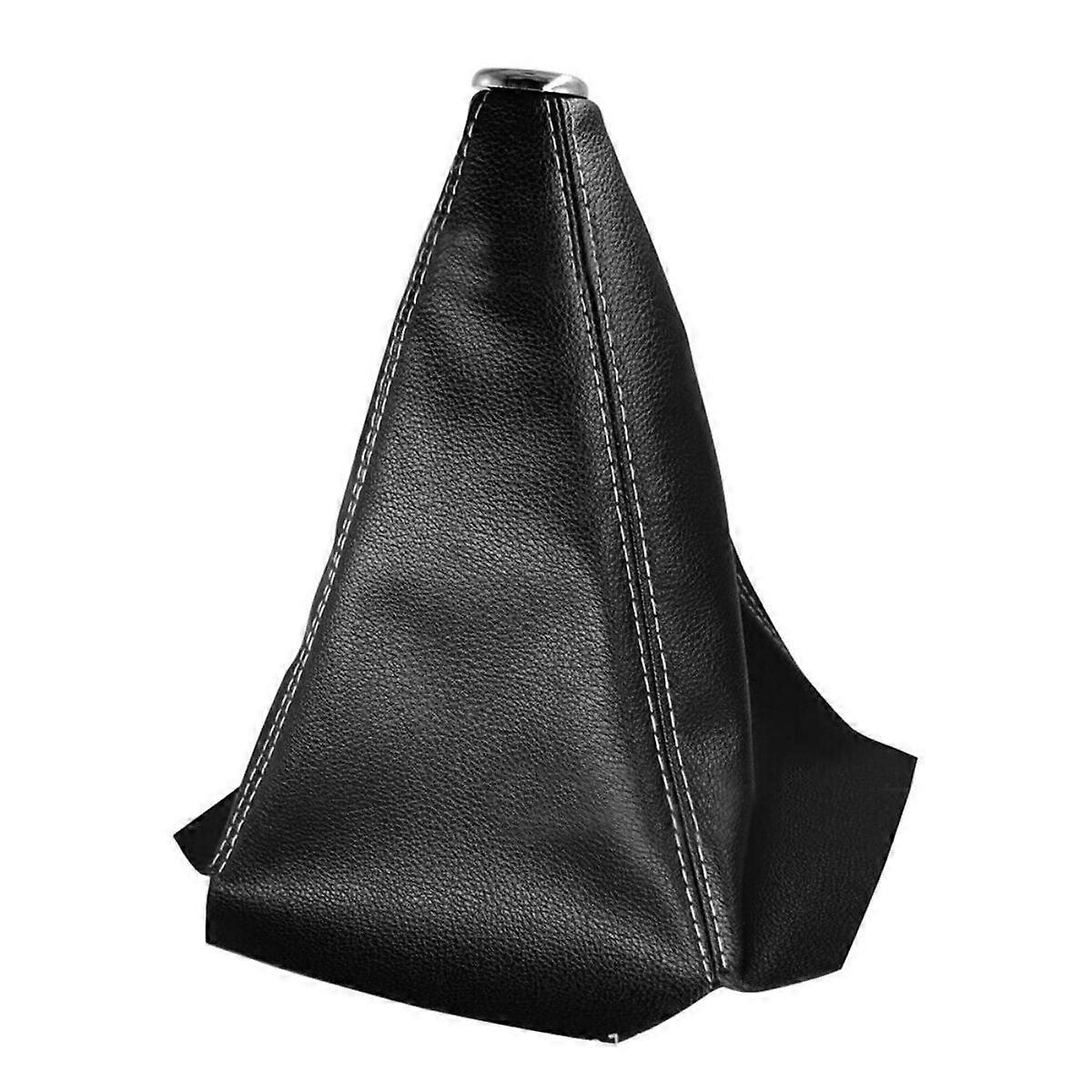 WSYW Universal Shift Knob Shifter Boot Cover With Stitches PVC Leather MT/AT Style 6