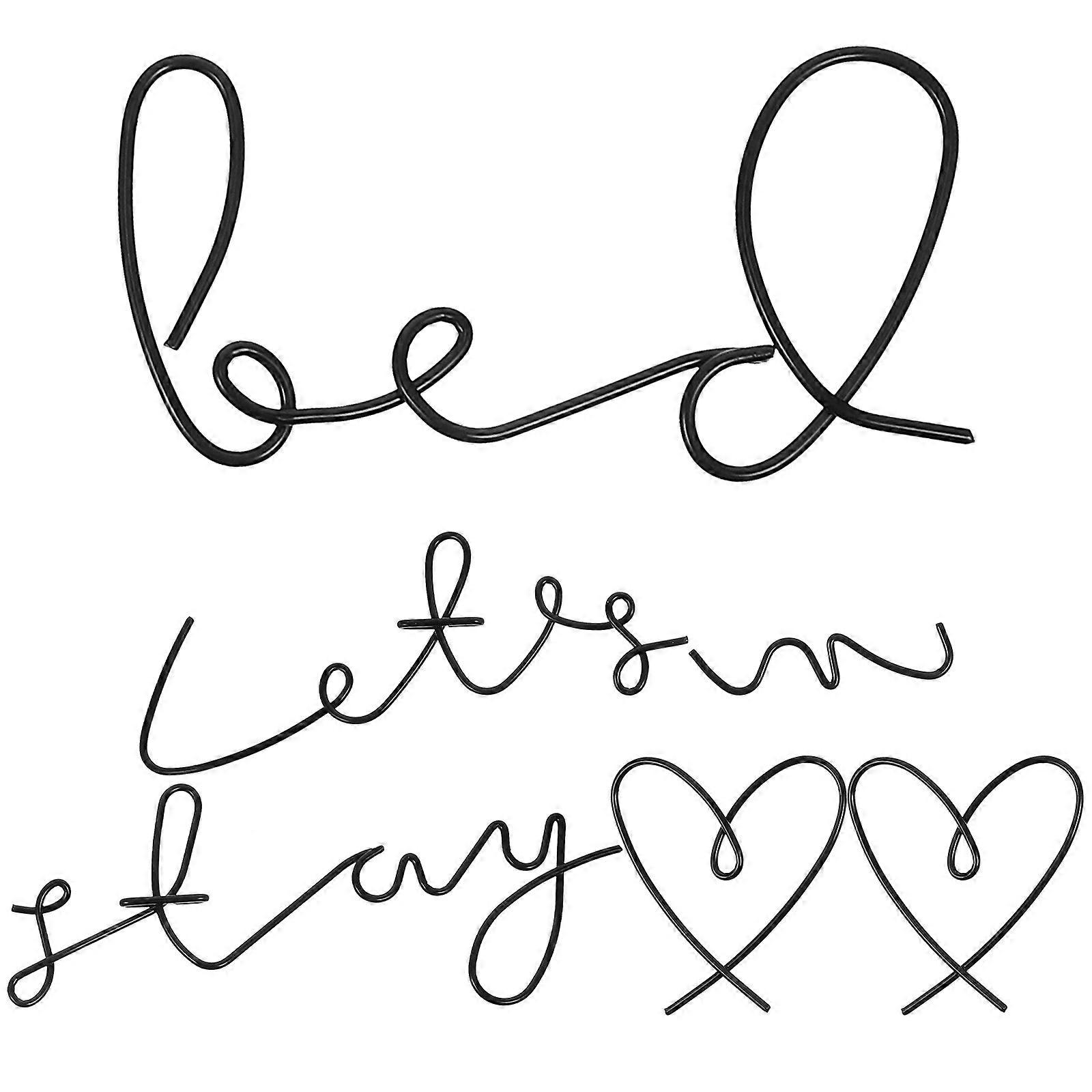 Metal Letter Wall Decor Iron Sculpture for Living Room 18Pcs