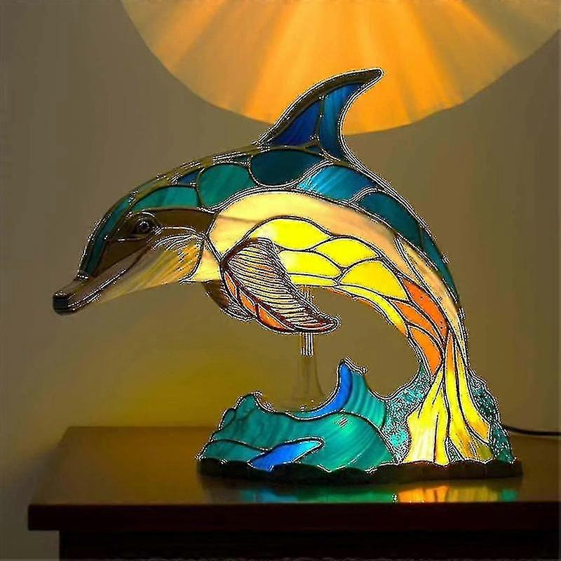 Elephant Animal Lamp Colourful Resin Lamp For Tiffany Lamp Table Lamp[hhhhs]