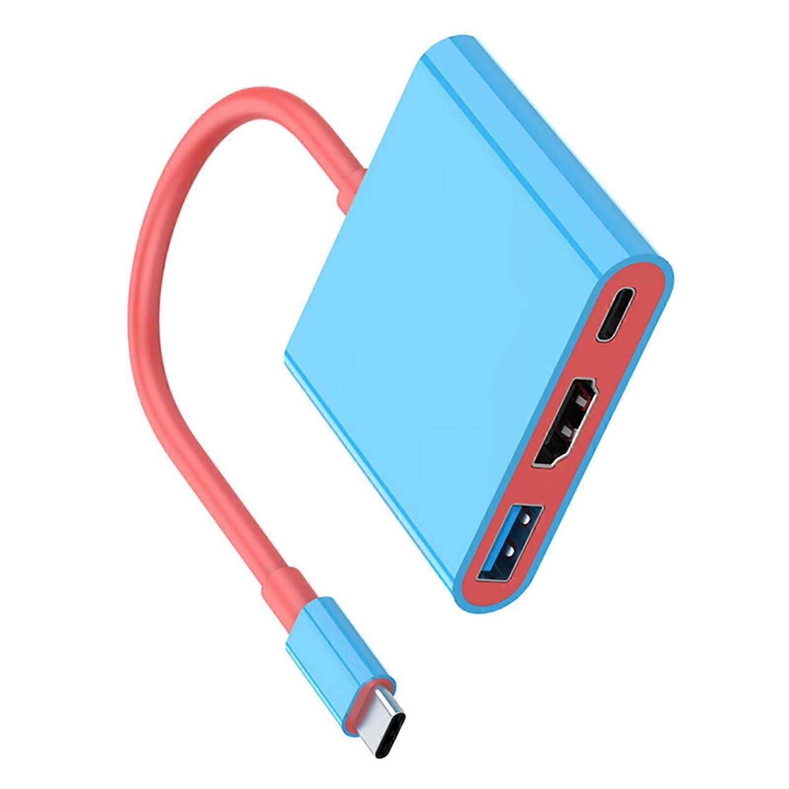 3 Port Type C Adapter 4K60Hz Video Output USB 3.0 Data Transfer PD100W Charging For MacBook Windows