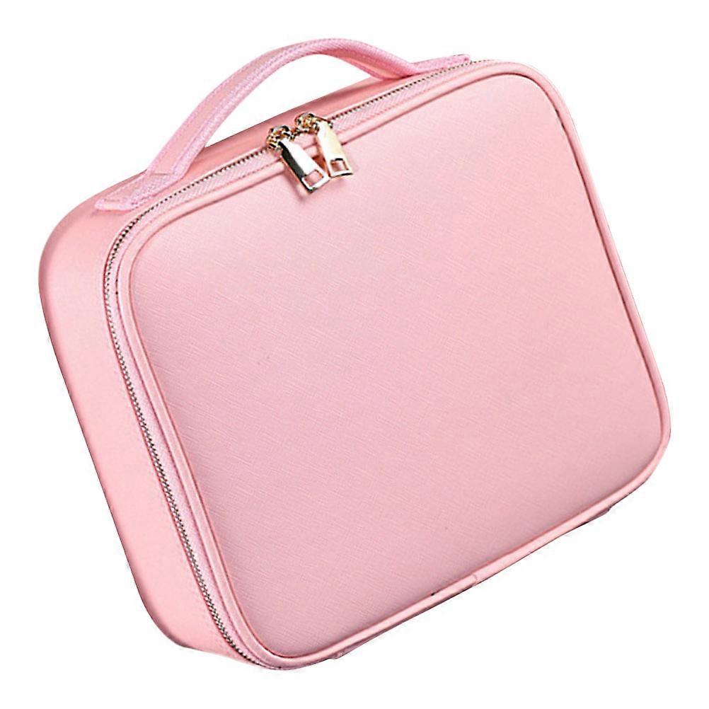 Rectangular Travel Cosmetics Bag For Women And Manicurists In Pink With Water-resistant Design 1Pack