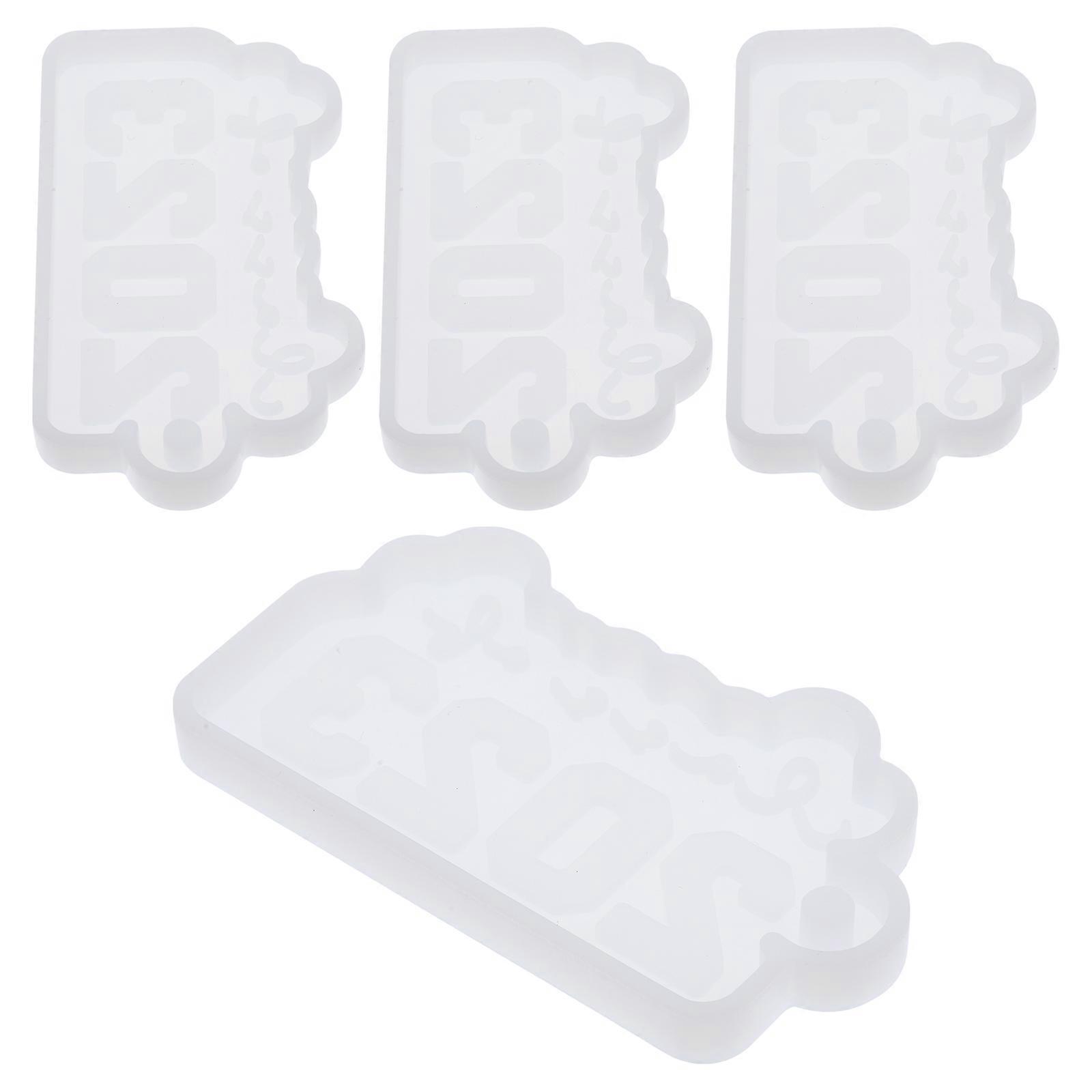 Silicone Keychain Pendant Molds For Students And Children 16 Pcs Rectangular Shape For Home Crafts
