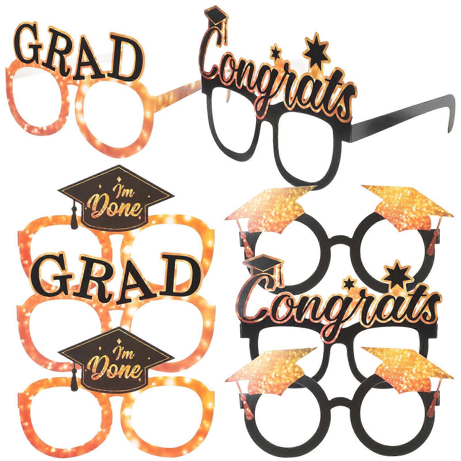 Prop Glasses Graduation Paper Props for Party 32Pcs Assorted Color