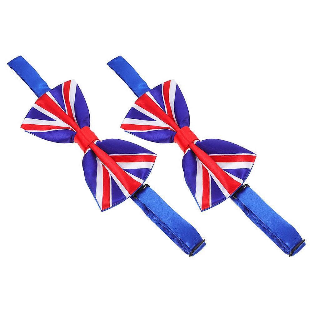 Suit Bow Tie Men Decorative Bow Tie Uk Flag Pattern 4Pcs Set