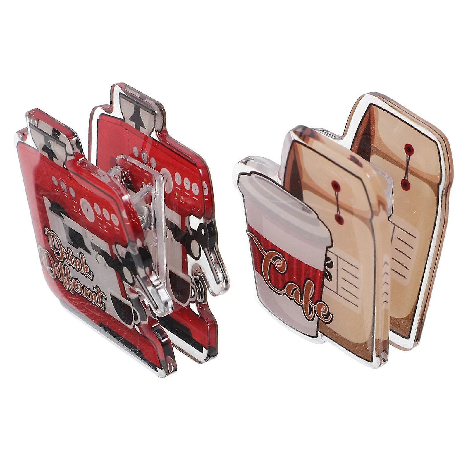 4 Pcs Acrylic Memo Clips Creative Shape Scrapbooking Craft Decoration Table Number Holders