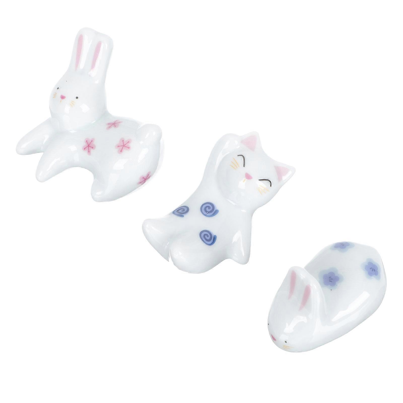 Chopstick Holder Rack Japanese Style 6 Pcs Bunny Shape Hygienic Storage Home Use