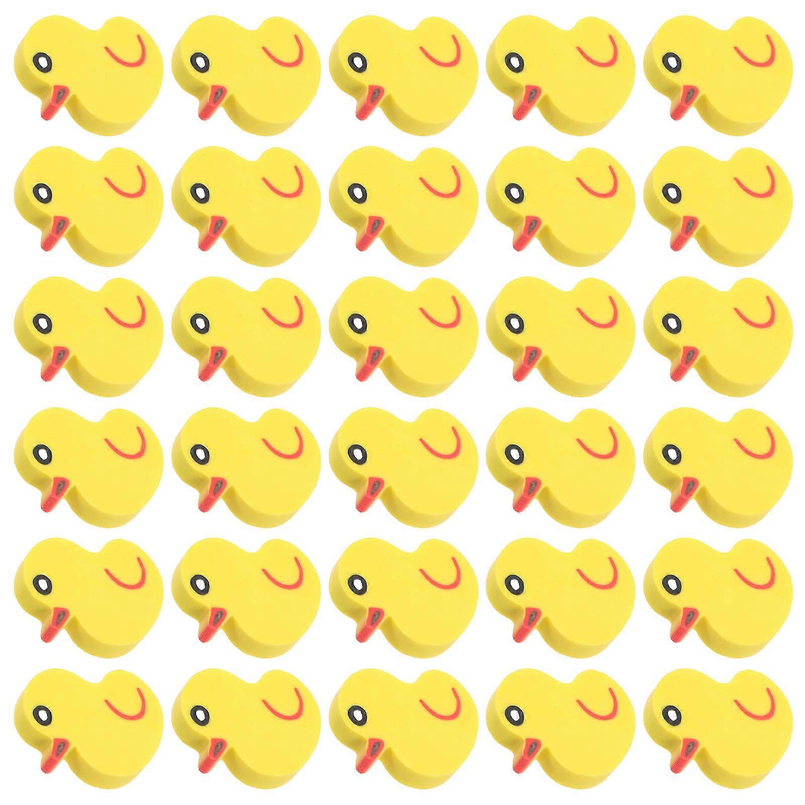 Mini Erasers Cute Duck-Shaped Toy Erasers for Daily Use 50Pcs