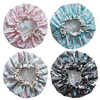 Durable Shower Caps Bathing Useful Waterproof Shower Cap 8Pcs Multi Color