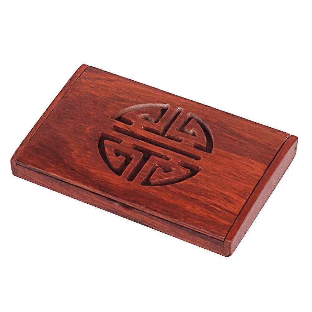 Wooden Business Case for Card Use Brown Name Holder Storage Box