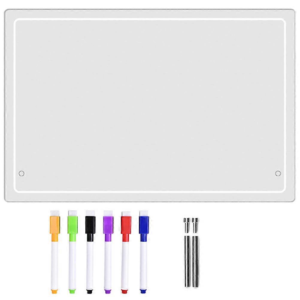 Transparent Acrylic Message Writing Board For Student Use 30x20cm Erasable Functional 4 Sets