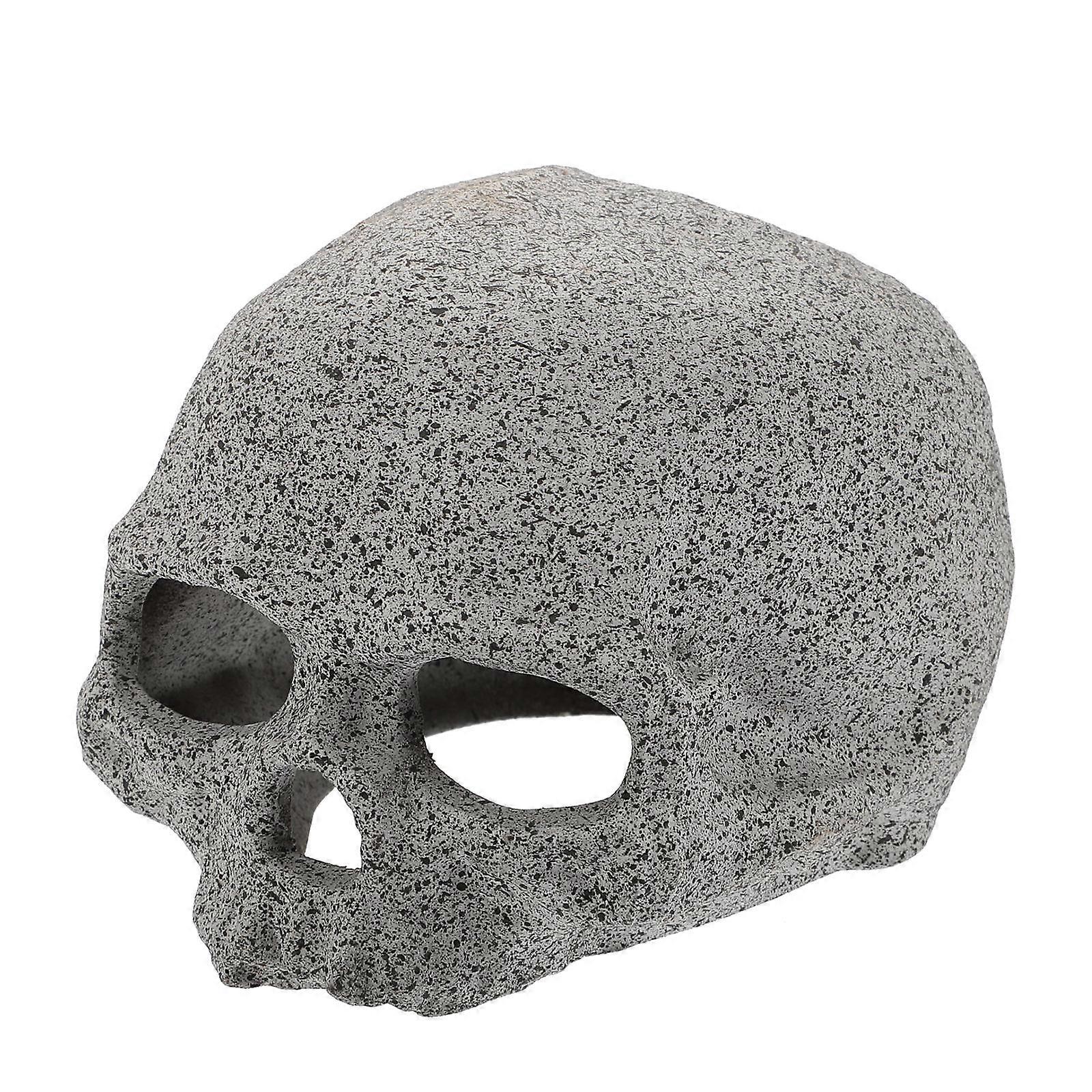 Grey Aquarium Stone Cave for Decoration Fish Tank 2Pcs Set