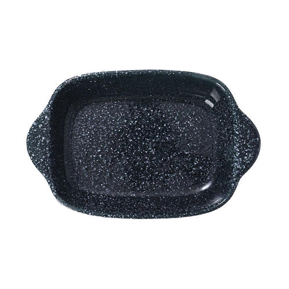 Ceramic Food Plate Oven Safe for Baking and Serving 2Pcs Tray