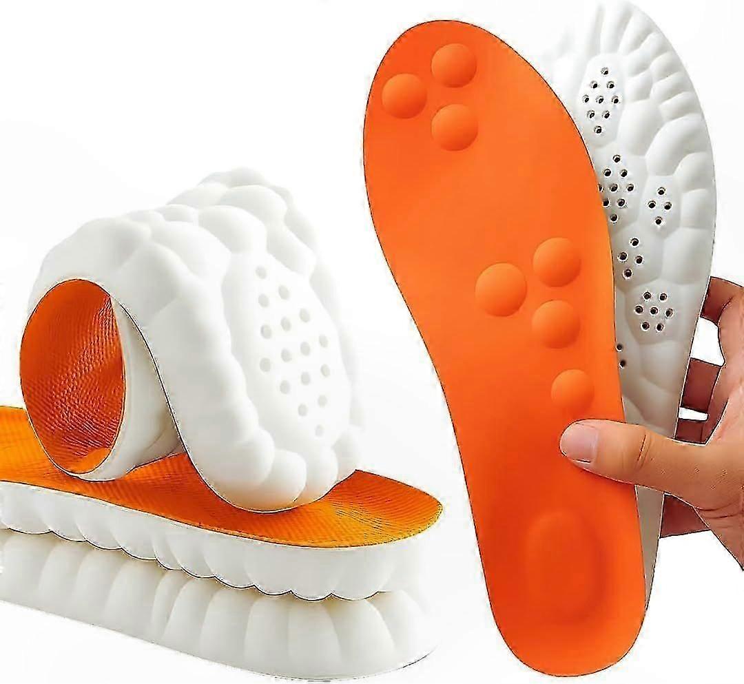 Memory Foam Insoles with Arch Support, Shock Absorbing Comfort Inserts for Men and Women, Plantar Fasciitis Relief, Size 39-40