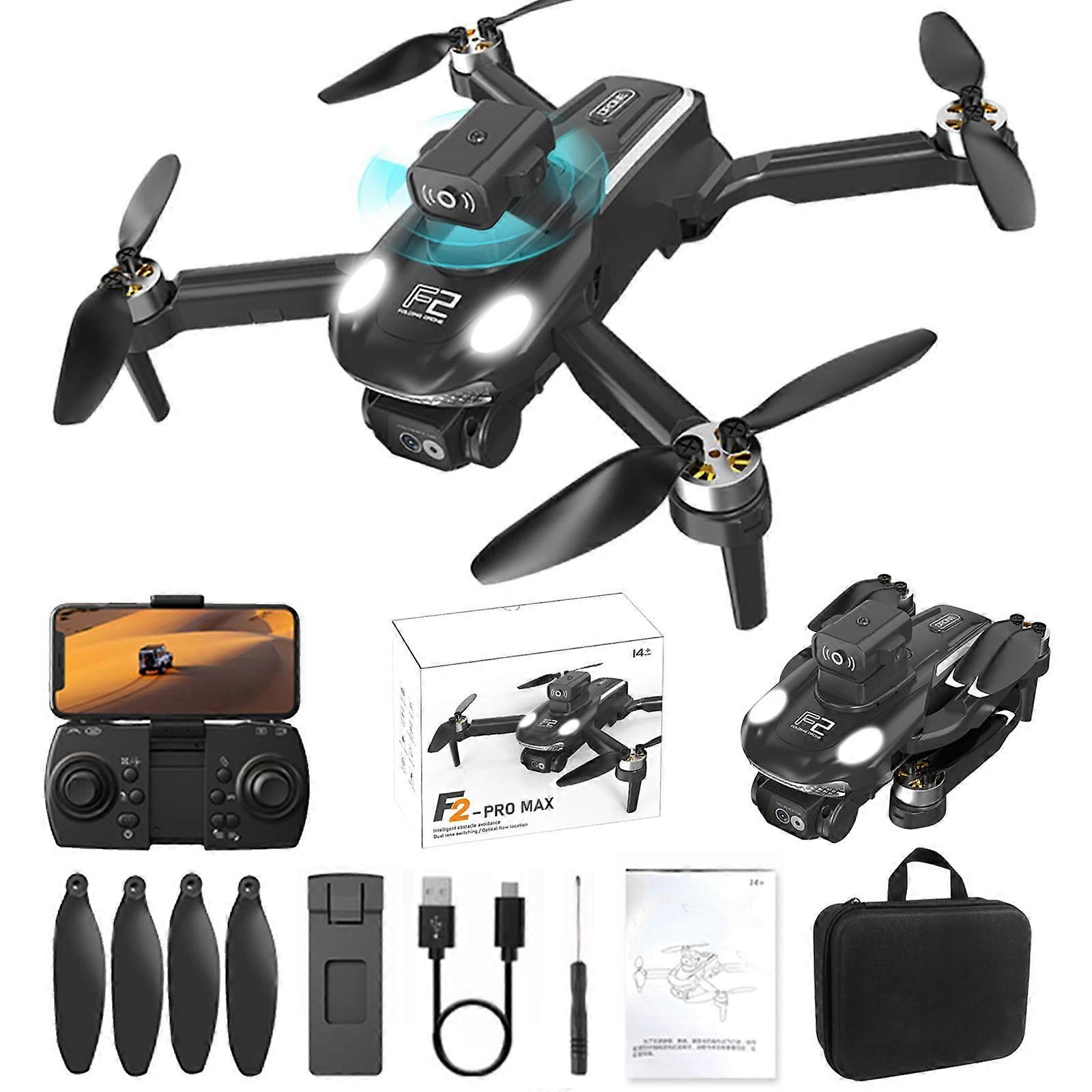 GBSELL Drones for Kids 8-12, Brushless Dual Camera 360° Obstacle Avoidance 8K HD Drone, Folding RC Aircraft with Positioning, School Gift