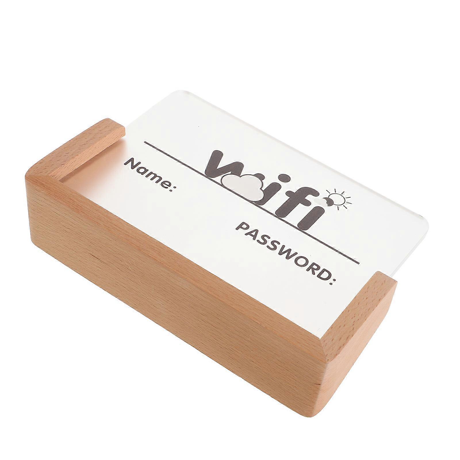 Acrylic Wifi Password Sign 2Pcs Vertical Table Sign For Guest Rooms And Hotels Home Decor Functional Display