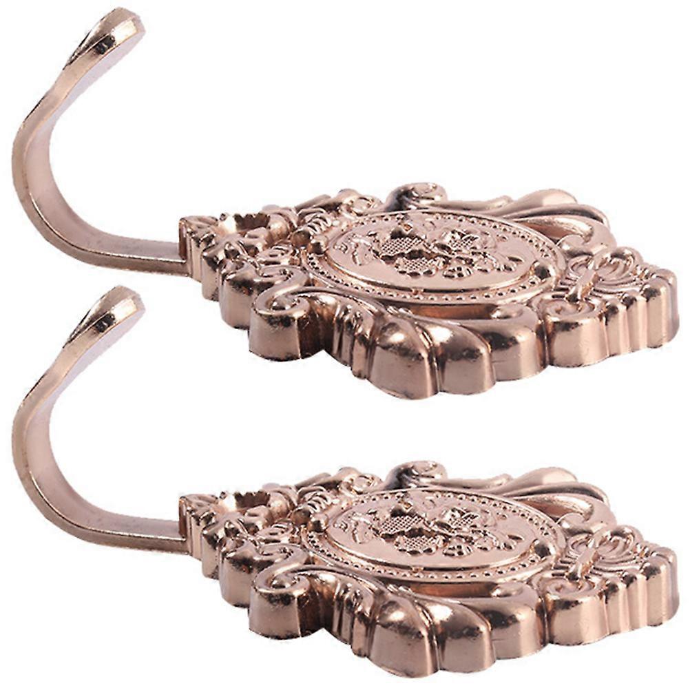 Golden Curtain Hook Curtain Tiebacks for Home Use 6Pcs European Style