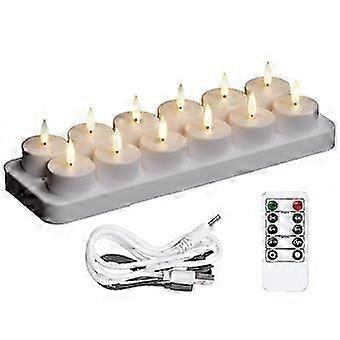 Bougies chauffe-plat rechargeables, 12 pièces