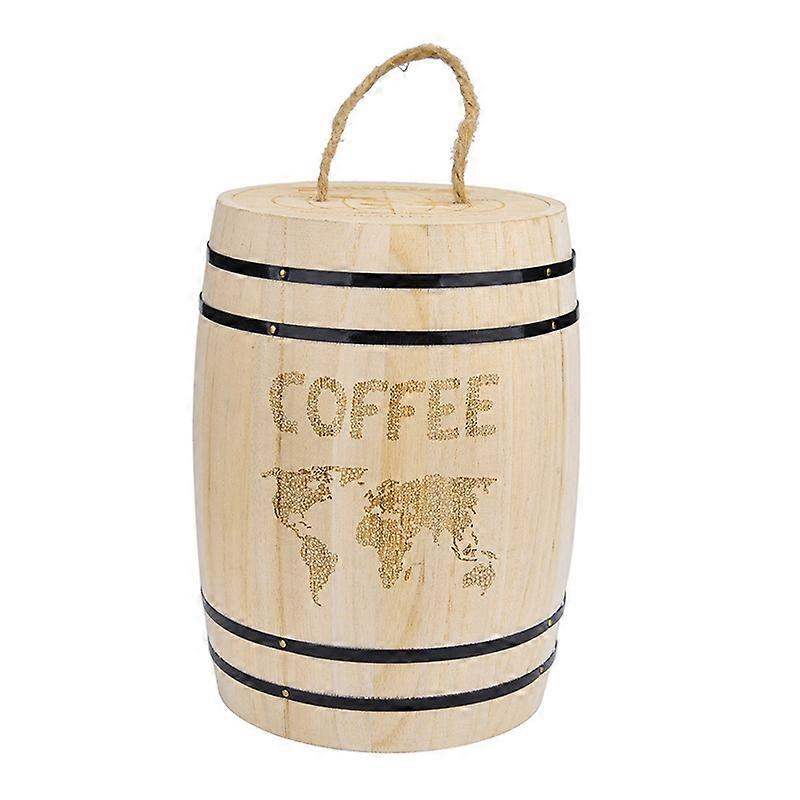 Wooden Coffee Bean Container Food Storage Bottles Coffee Beans Storage Airtight Wooden Container
