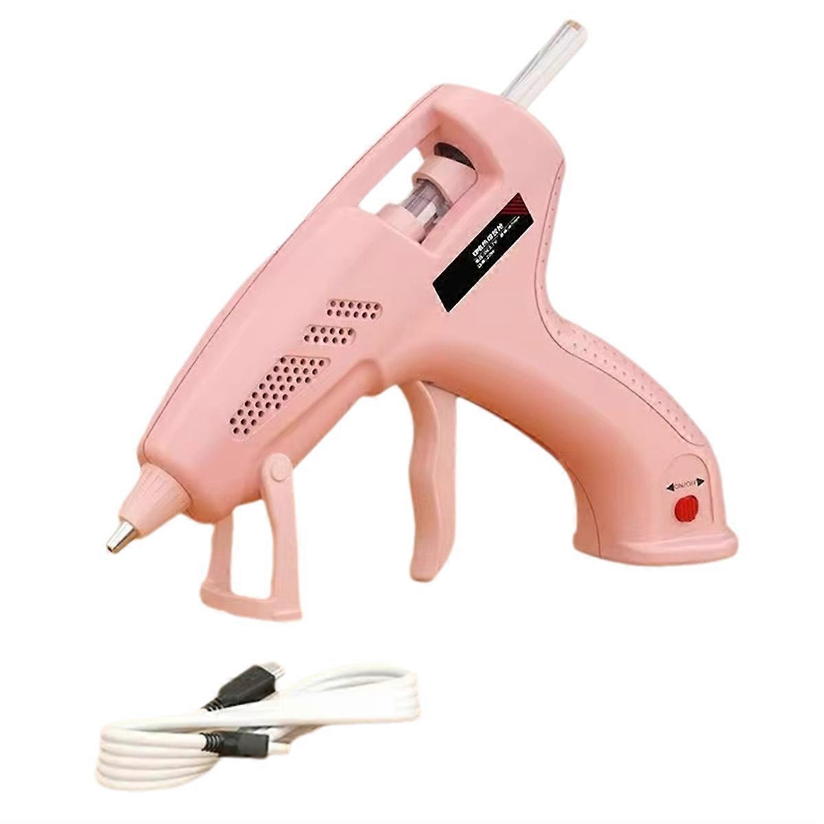 Mini Pink Rechargeable Hot Silicone Machine,Portable Cordless 3.7V