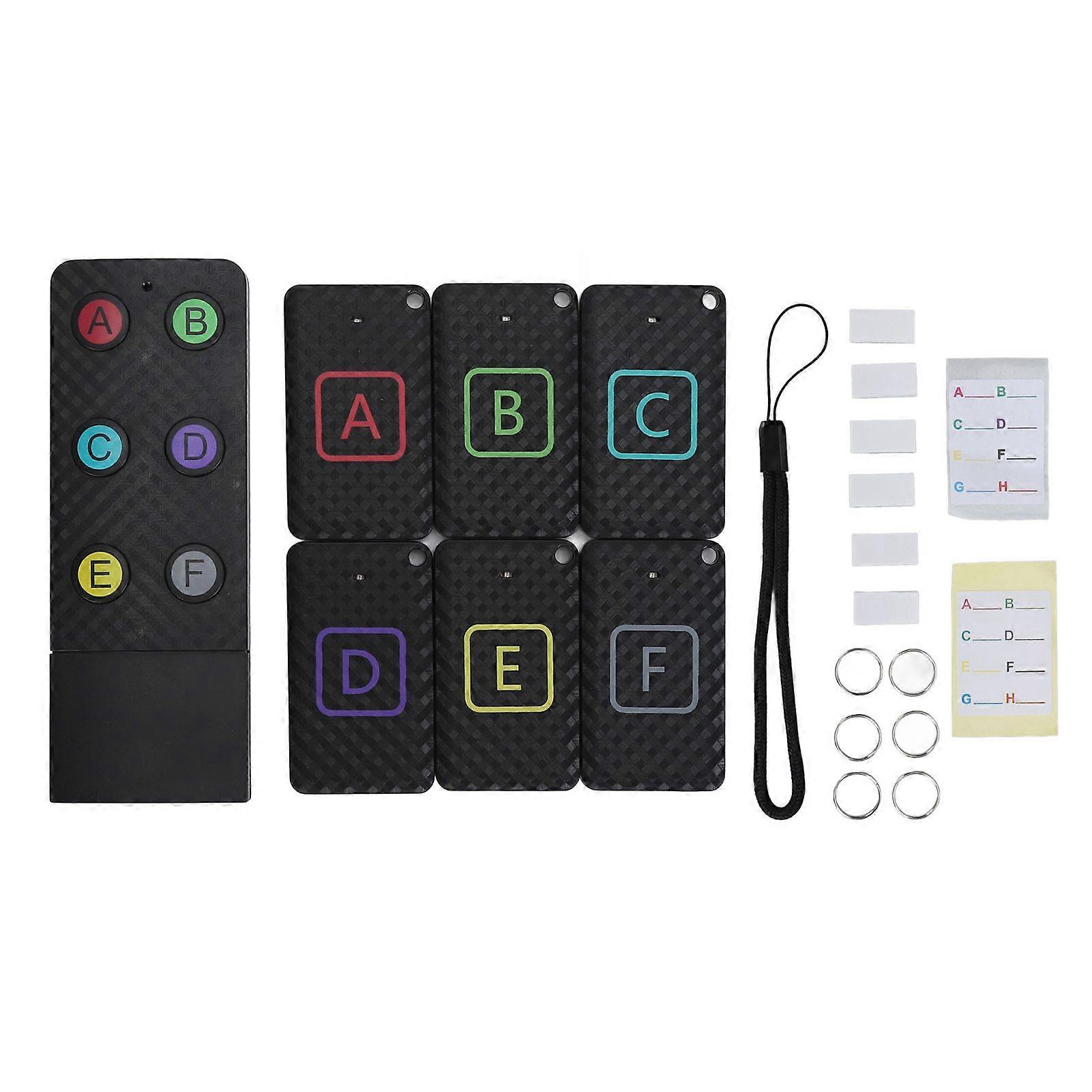 Key Finder Wireless Loud Sound 1530m 433.92MHz Key Locator with 1 Transmitter 6 Receiver for TV Remote Control Mobile Phone Wallet