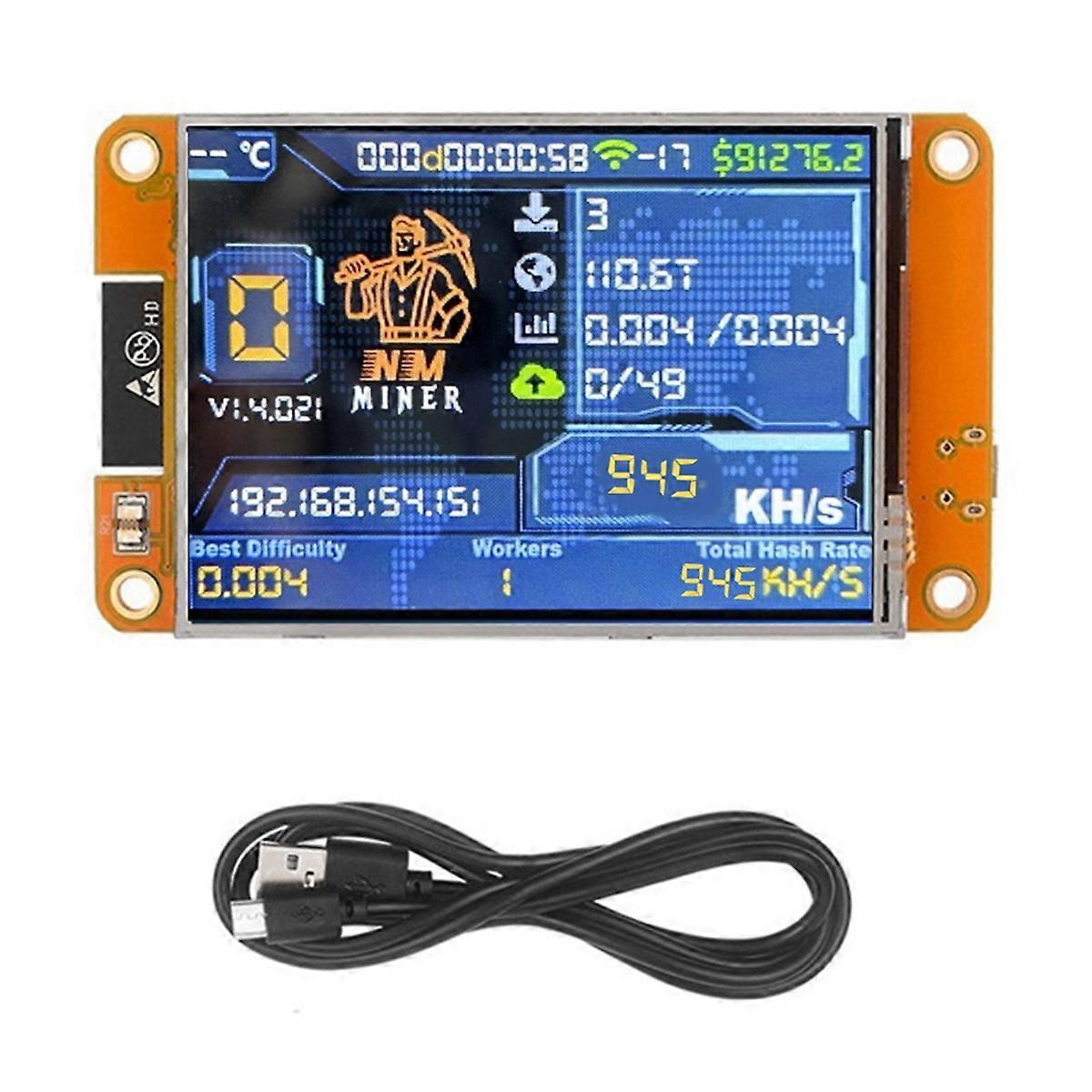 NMMiner NerdMiner 945KH/S Harshrate 2.8 Inch Smart Display Bitcoin