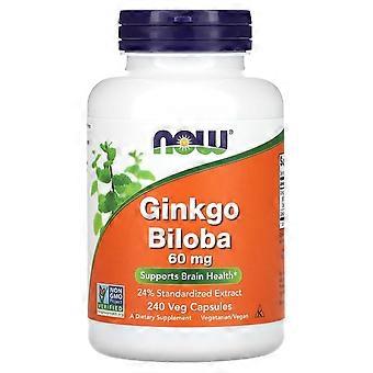 NOW Foods, Ginkgo Biloba, 60 mg, 240 Veg Capsules