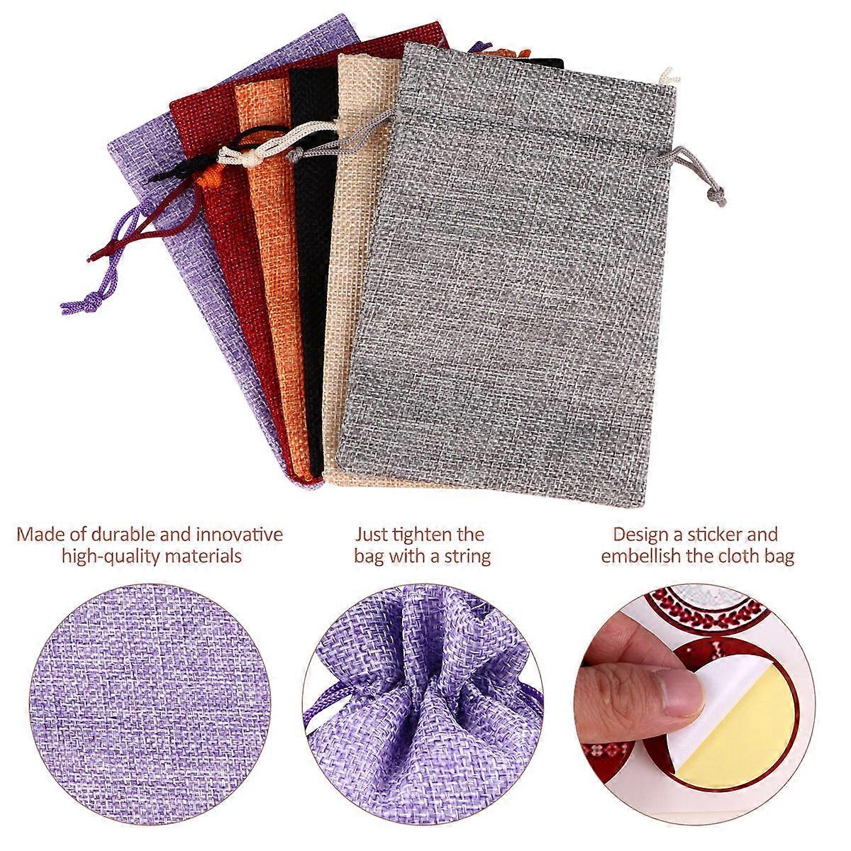 Small Drawstring Bags for Christmas 2Sets Multi Color Storage Gift Pouch