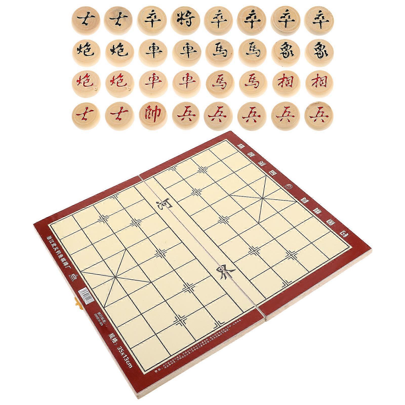 Chinese Checker Portable Wooden Chess Set for Entertainment 2 Boxes with Foldable Board