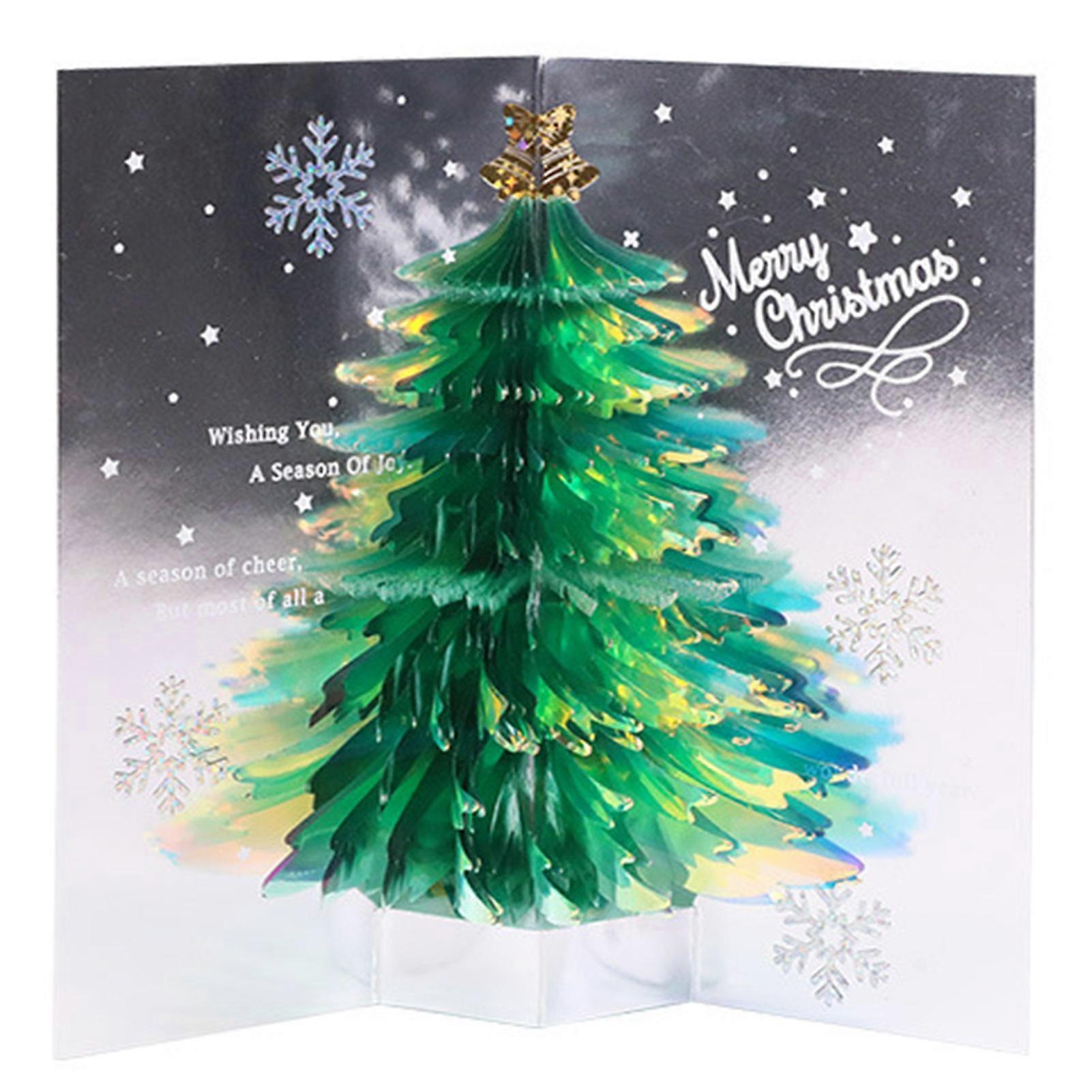 Pops-Up Xmas Card With Festive Xmas Tree Design Unique 3d Pops-Up Design For A Memorable Surprise. Family reunion greeting card