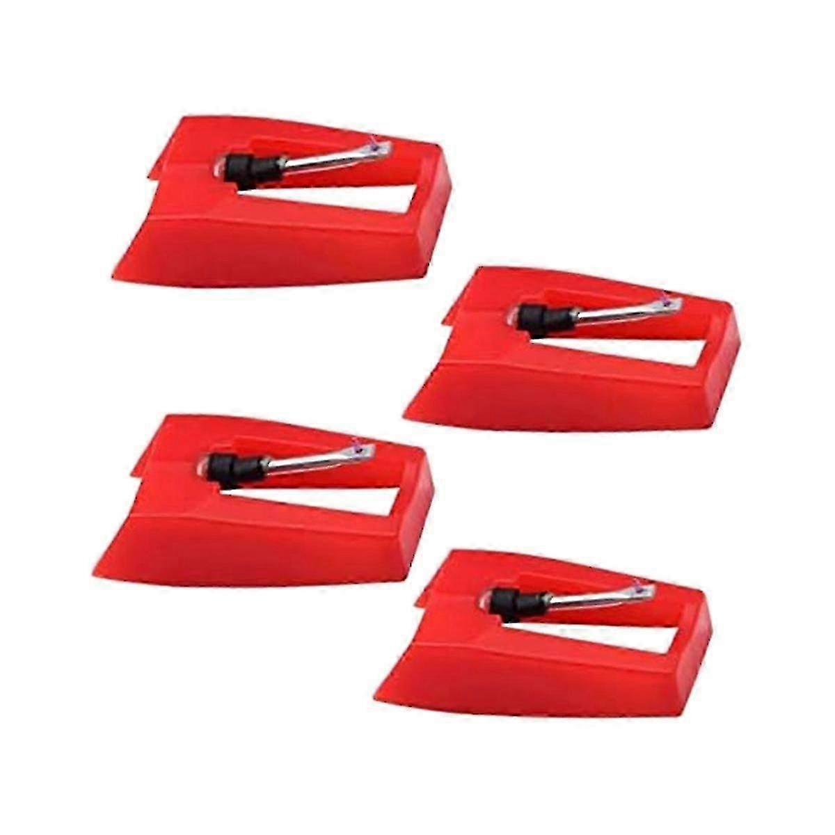 4 Pack Ruby Record Player Needle Turntable Stylus Replacement Gramophone Vinyl Record Player Stylus