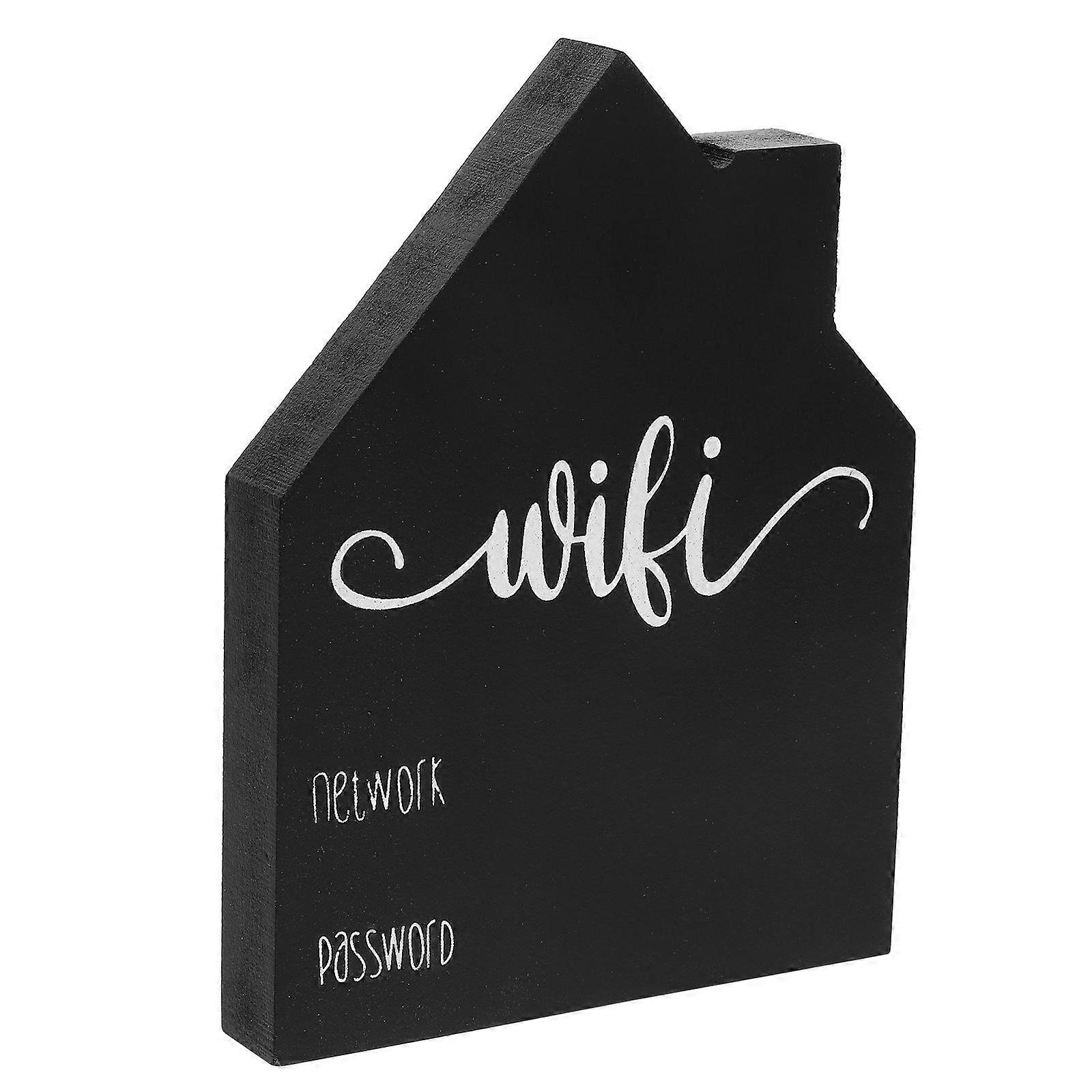 Wooden Wifi Sign Wifi Account Password Sign Table Wireless Network Sign for Hotel