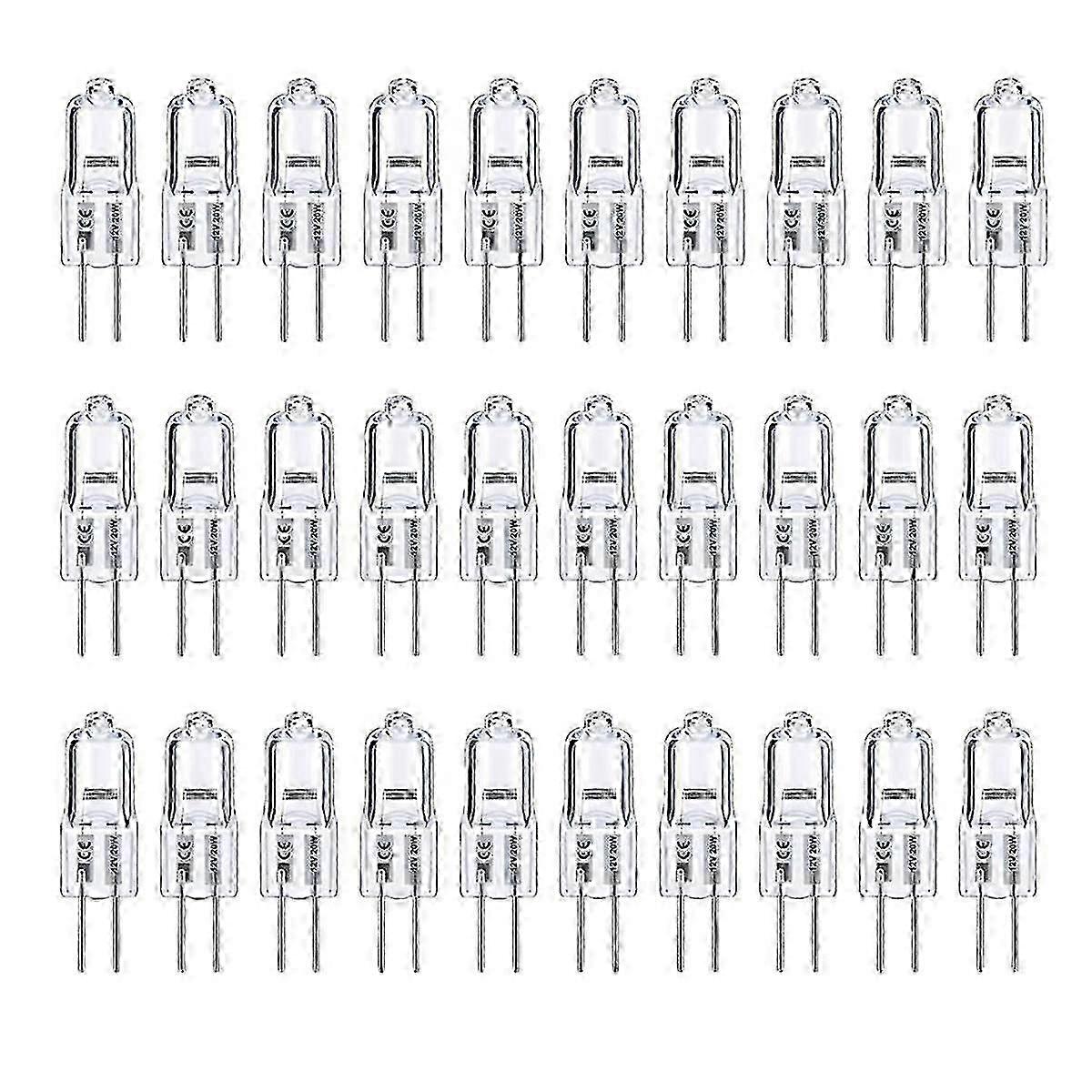 G4 Bulb,20 Pack Halogen G4 12V 20W with G4 Bi-Pin Base,High Output G4 Light Bulb 12V 300LM for Cabin miao7