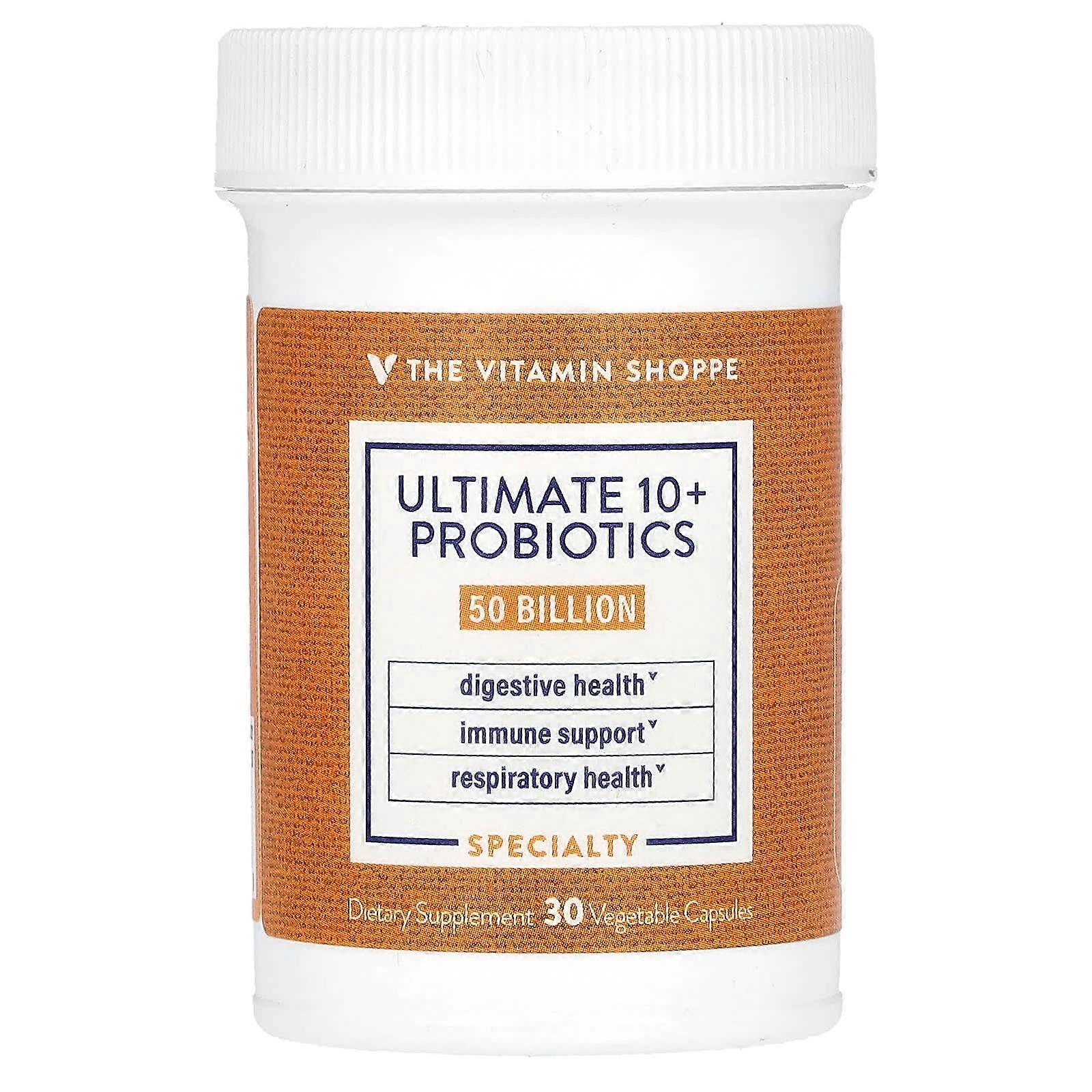 Ultimate 10+ Probiotics, 50 Billion CFU, 30 Vegetable Capsules
