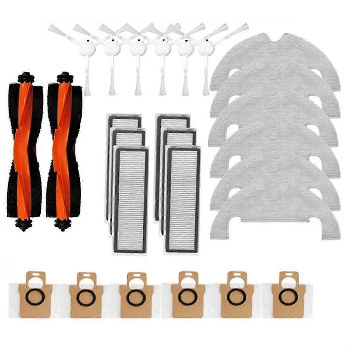 ロボット掃除機用アクセサリーX10ロボット掃除機部品メインサイドブラシHEPAフィルターモップクロスDu