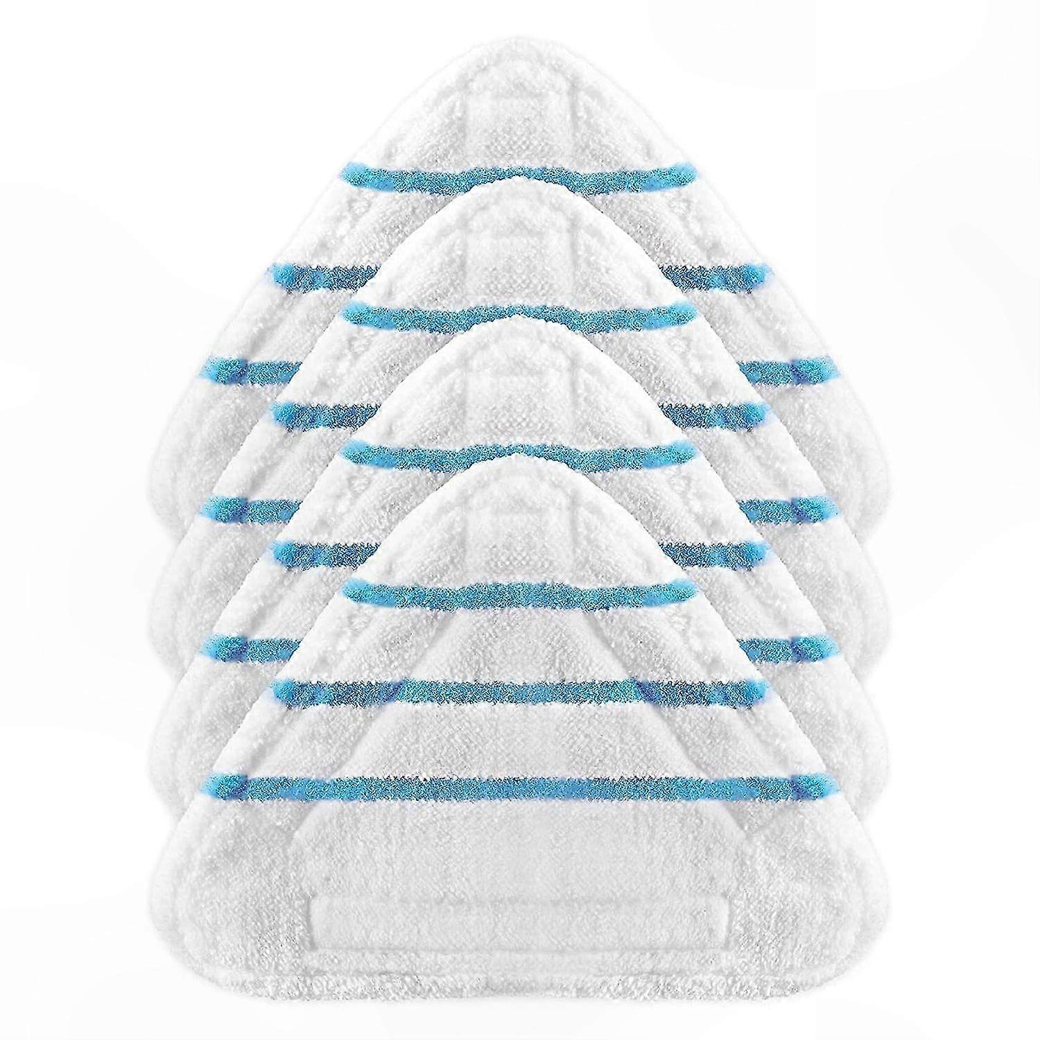 4-Pack Triangle Steam Mop Pads, Microfiber Cleaning Refills for Multi-Brand Compatibility