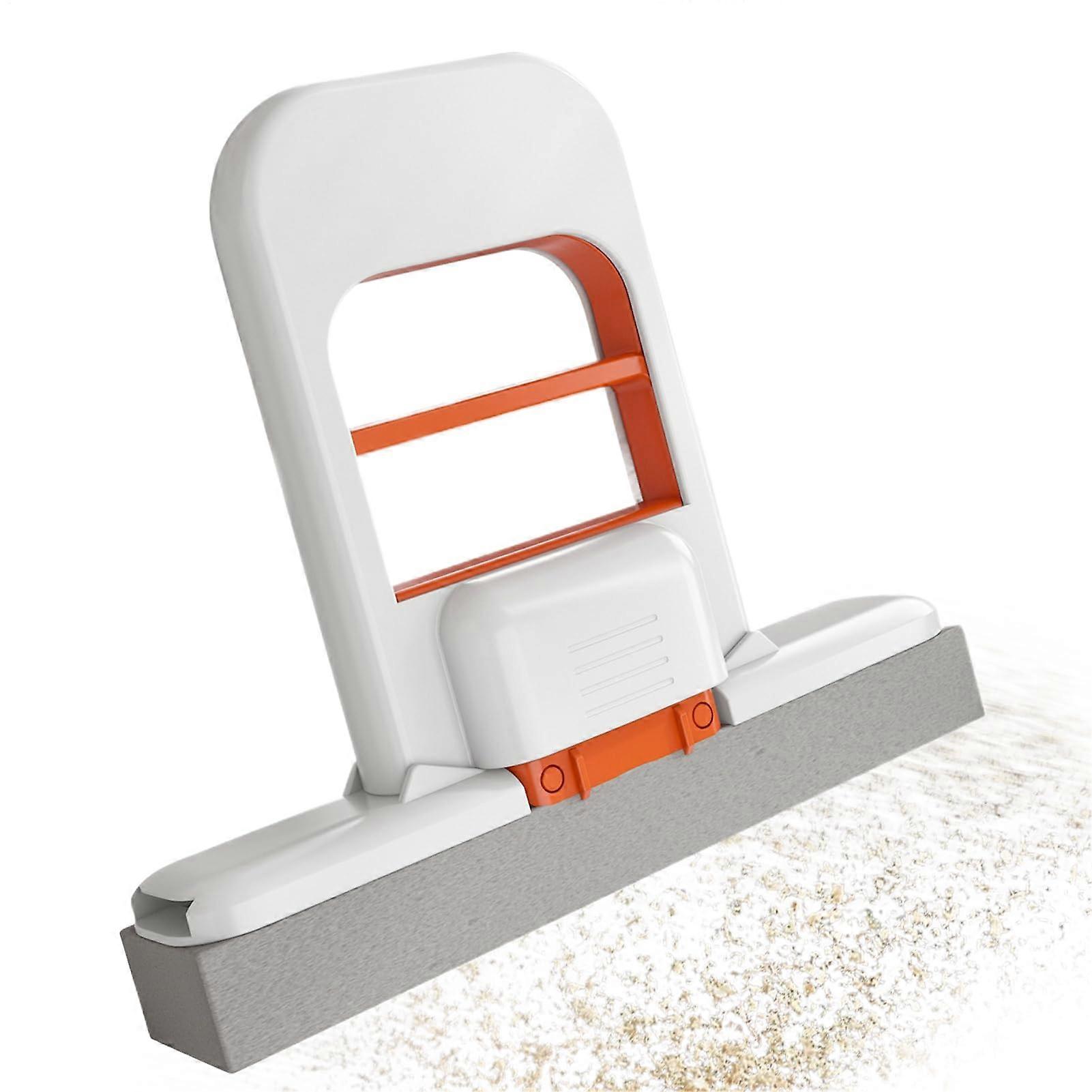 Mini Foldable Desktop Mop SelfSqueeze Sponge Orange Handheld Mop For Small Spaces Includes 1 Sponge Head