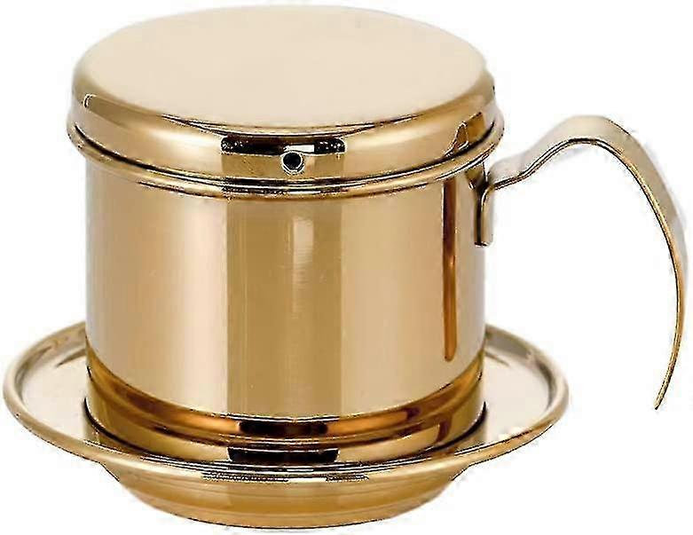 Vietnamese Stainless Steel Portable Coffee Maker with Filter Press Dripper for Making Coffee（New Arrival）