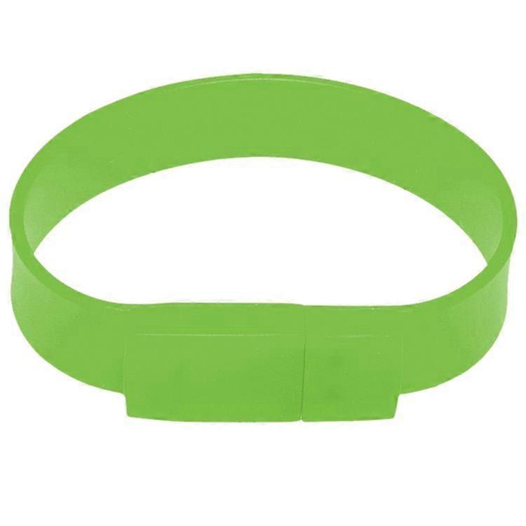 2GB Silicon Bracelets USB 2.0 Flash Disk (Green)