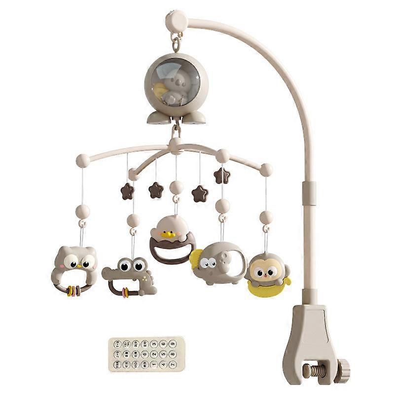 Auto Spin Infant Bedside Toy MIDI Lullabies Wireless Remote Control Visual Tracking Mobile Multicolor