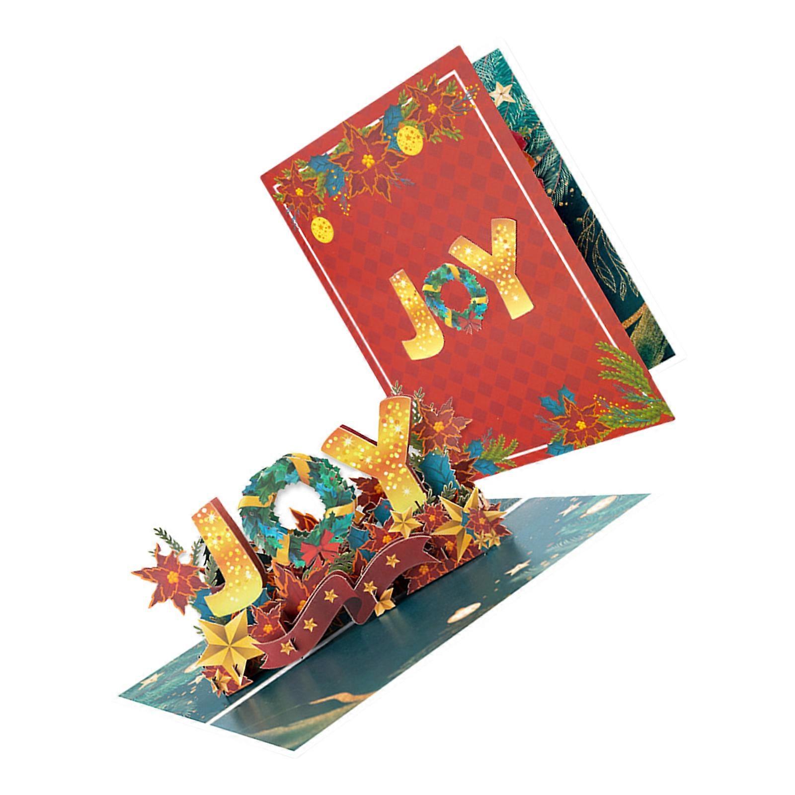 Unique Folded Christmas Card with Envelope for Friend 3D Paper Craft Greeting Card for Birthdays and Anniversaries Multicolor