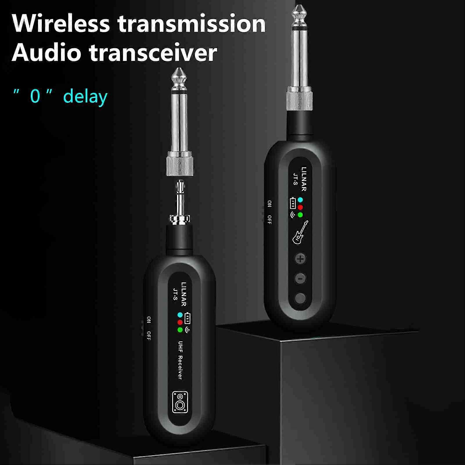Electric Guitar Wireless Transmitter and Receiver UHF Real Time Transmission Transceiver for Wind Instrument Performance