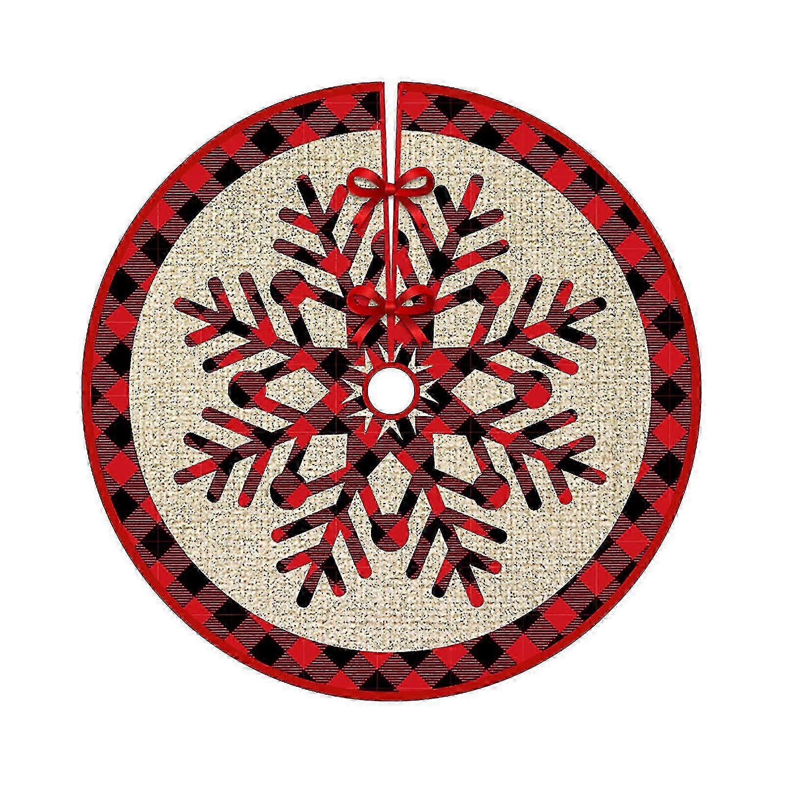 Christmas tree decoration skirt with printed patterns for home