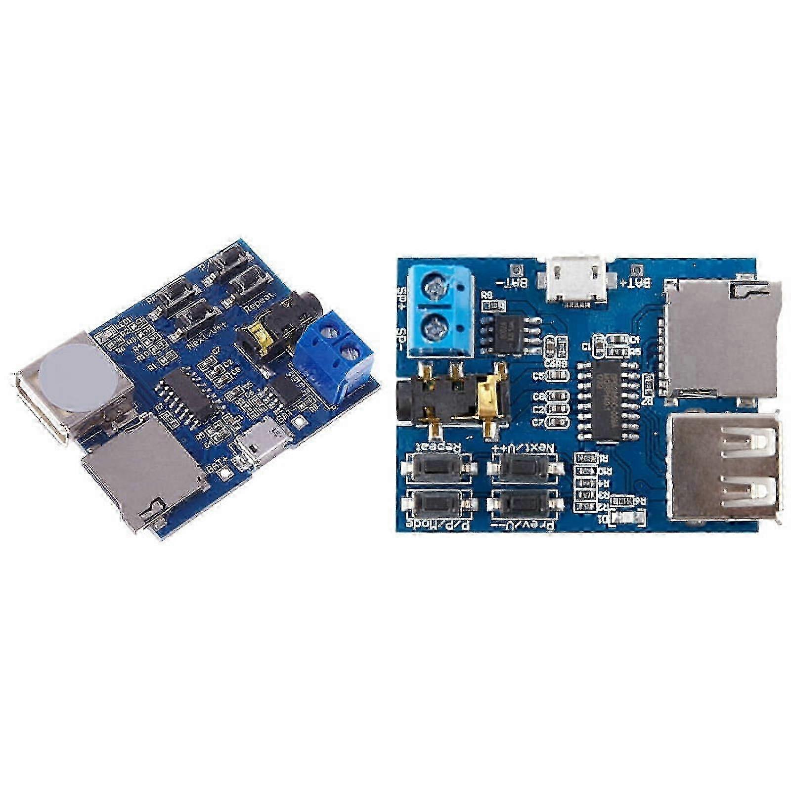 2 Pcs Mp3 Lossless Decoder Board Comes with Amplifier Mp3 Decoder TF Card