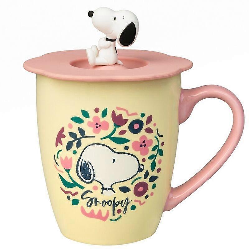 Snoopy Premium-Becher mit Deckel, 355 ml Keramik-Kaffeebecher